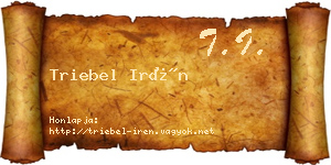 Triebel Irén névjegykártya